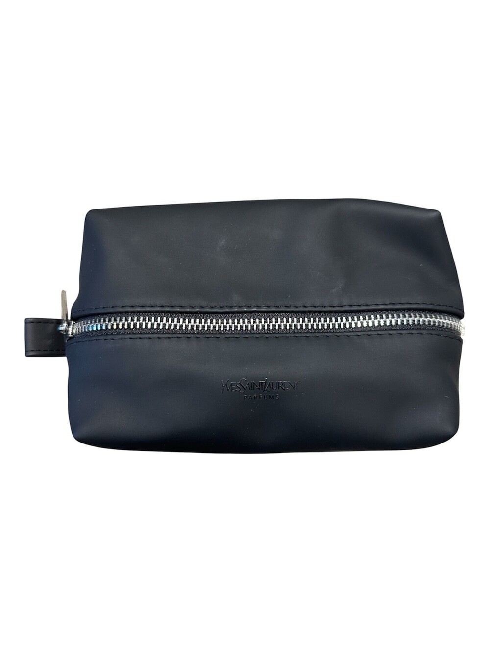 Yves Saint Laurent Parfums Small Black Cosmetic Toiletry Zip Pouch
